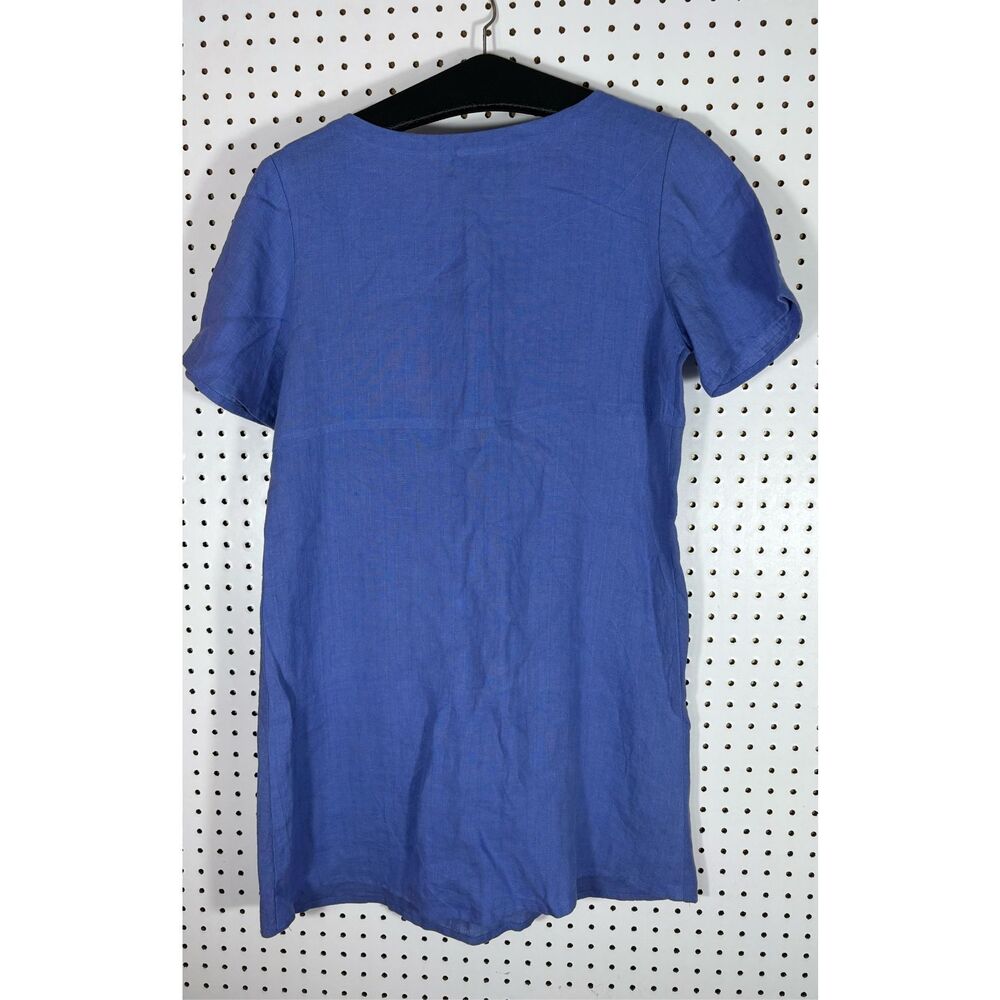 Eileen Fisher womans V neck linen tunic dress size S - Picture 2 of 6